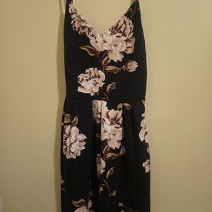 2/15 Monteau Darl Blue Dress with Pink Floral Design